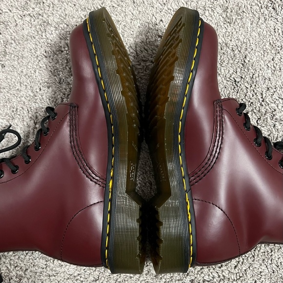 Dr. Marten’s 1460 Cherry Red Smooth Leather Boots - Picture 3 of 8
